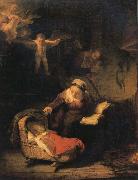 REMBRANDT Harmenszoon van Rijn The Holy Family with Angels